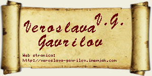 Veroslava Gavrilov vizit kartica